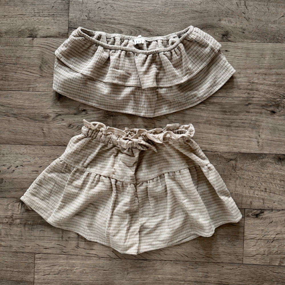 Superdown Taupe Textured Top